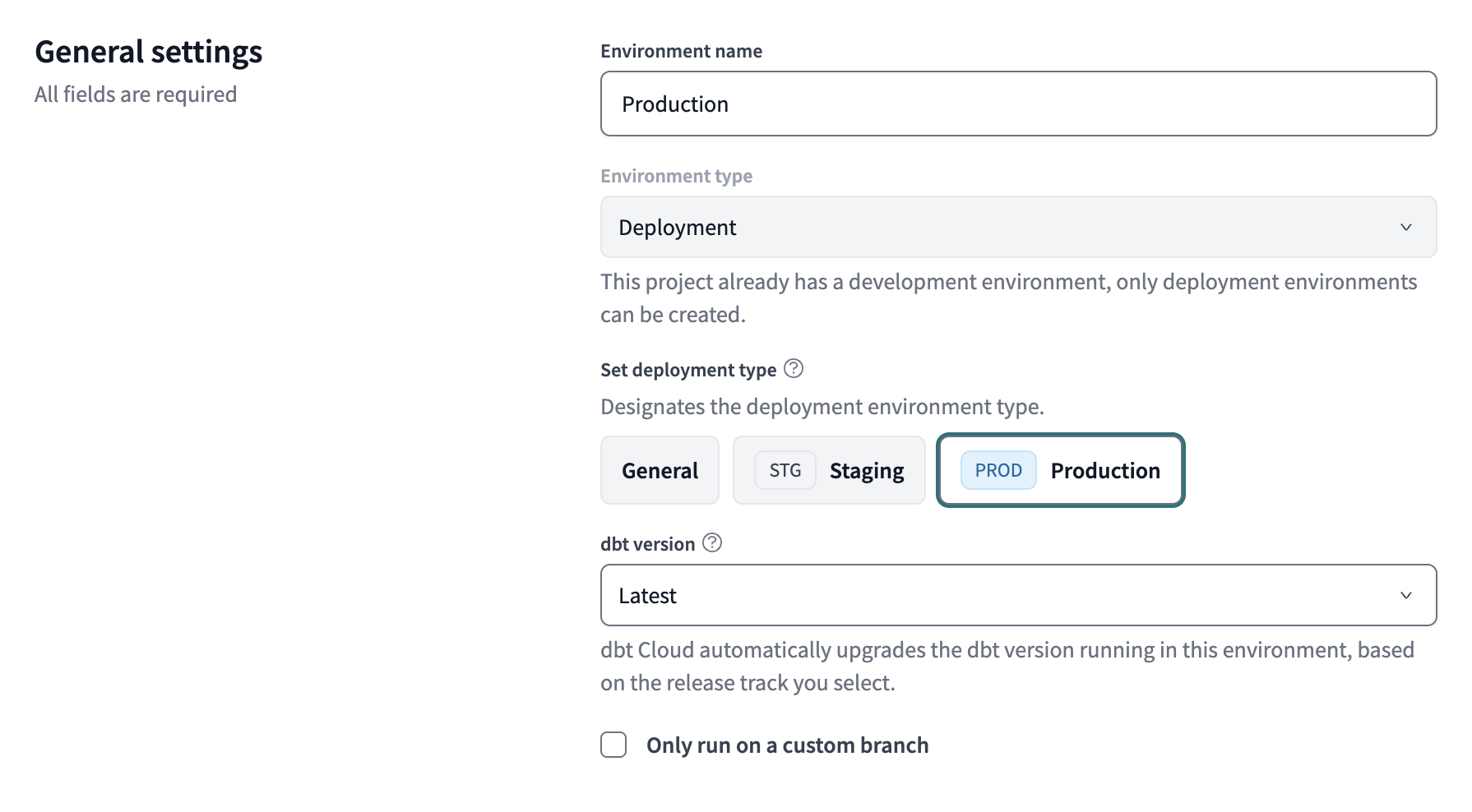 Example of the Latest setting